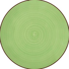 Lamart LT9085 keramický plytký tanier Happy, pr. 26,8 cm, zelená
