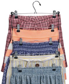 Zeller Present Kovový vešiak na oblečenie s klipmi, na sukne a nohavice, 4 úrovne