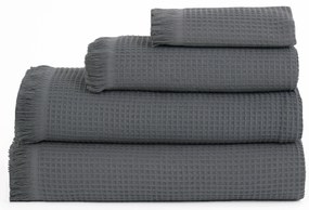 Vaflový uterák 50 × 100 cm ‒ Florencia tmavo sivá