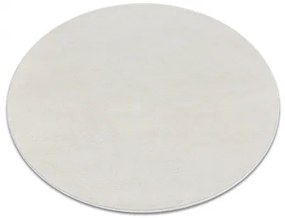 Okrúhly koberec SOFTY Jednotný, Jednobarevný, krémová Veľkosť: kruh 120 cm