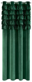 ZATEMŇOVACÍ ZÁVES NA KRÚŽKOCH AURA 140X250 CM TMAVOZELENÁ
