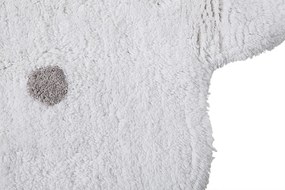 Lorena Canals koberce Pre zvieratá: Prateľný koberec Little Biscuit White - 140x140 kytka cm
