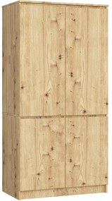 Šatníková skriňa Sinfin (dub craft). Vlastná spoľahlivá doprava až k Vám domov. 1117416