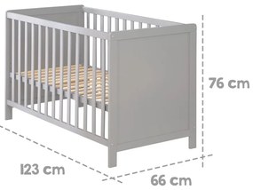 Sivá/taupe postieľka 60x120 cm Hamburg – Roba