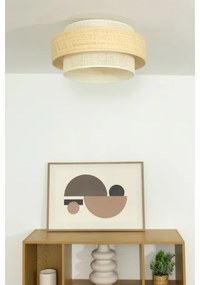 Stropné svietidlo BOHO 1xE27/60W/230V priemer 40 cm juta/krémová