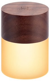 Tmavohnedá stmievateľná stolová lampa so skleneným tienidlom (výška 10,5 cm) Lemelia – Gingko