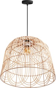 Toolight Boho, stropné svietidlo 40cm 1xE27 APP1352-1CP, čierna-prírodná hnedá, OSW-05765