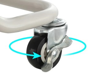 VERK GROUP Vozík s 3 košíkmi, na kolieskach, multifunkčný - biely FERRO