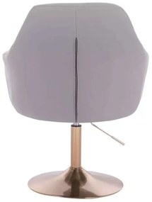 LuxuryForm DESIGN Kreslo ANDORA na zlatom tanieri - šedé