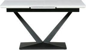 Jedálenský rozkladací stôl HT-W1630 biely / čierny