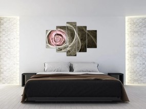 Obraz - Abstraktné ruže svetlo ružová (150x105 cm)