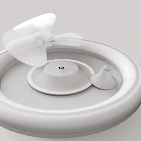 Biele LED stropné svietidlo na diaľkové ovládanie/s ventilátorom Alan – SULION