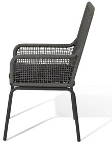 Stolička s vysokým operadlom s textilným výpletom