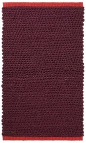 Vínovočervený jutový koberec 50x80 cm Notes – Mette Ditmer Denmark