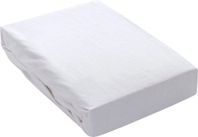 Jersey napínacia plachta Jerry 90x200 cm white