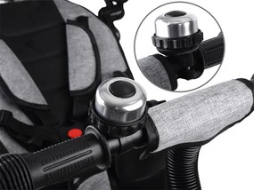 Detská trojkolka Tiny Bike 3 v 1 so strieškou, otočná SP0650 sivá