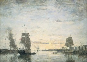 Obraz - Eugène Boudin, Entrance to the Harbor, Le Havre, reprodukcia (70x50 cm)