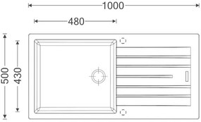 Granitový drez Sinks Perfecto 1000 Milk