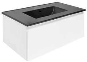 Kúpeľňová skrinka s umývadlom SAT B-WAY 79x30x45 cm biely lesk BWAY80WU4B