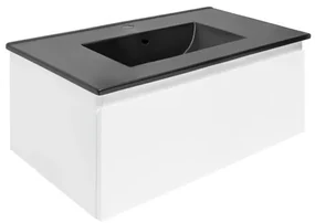 Kúpeľňová skrinka s umývadlom SAT B-WAY 79x30x45 cm biely lesk BWAY80WU4B