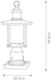 Kichler KL-RIVERWOOD3-M - Vonkajšia lampa RIVERWOOD 1xE27/60W/230V IP44 čierna