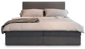 Čalúnená posteľ boxspring ISPIRA 140x200 cm sivá Matrac: Bonell pružinová matrac