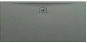 LAUFEN Pro obdĺžniková sprchová vanička z materiálu Marbond, odtok na dlhšej strane, 1600 x 750 x 32 mm, betónová šedá, H2139570790001