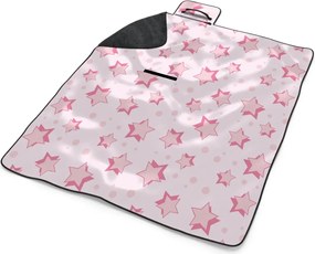 Sablio Plážová deka Ružové hviezdy: 200x140 cm