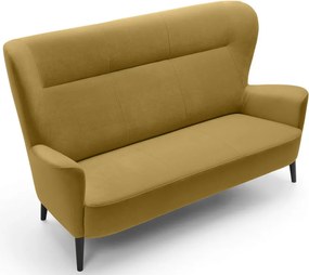 Trojmiestna pohovka Next, žltá látka