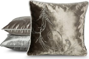 DEKORAČNÁ OBLIEČKA NA VANKÚŠ ROYAL10 45X45 CM TMAVOBÉŽOVÁ