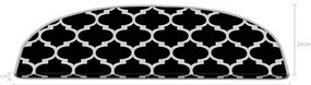 Čierno-biele nášľapy na schody v súprave 16 ks 20x65 cm Madalyon – Vitaus