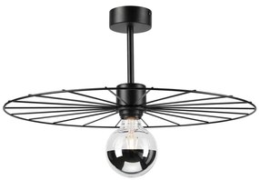 Luster na tyči MONTANA 1xE27/15W/230V pr. 45 cm čierna