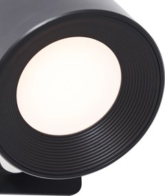 Moderné nástenné a stropné svietidlo čierne vrátane nabíjateľnej LED - Bright