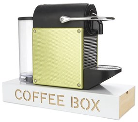Box na kávové kapsuly a stojan, BALVI Coffee Box, biely kov