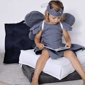 Prešívaný puf biela 46x46x13cm