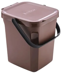 Denox Organic odpadkový kôš na Bioodpad 10 l, hnedý