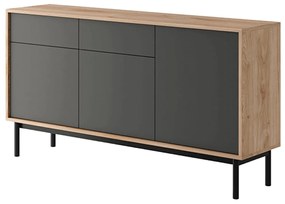 Komoda Bergen BK154 - dub jaskson hickory / grafit