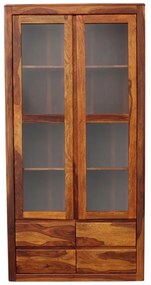 Vitrína Tina 100x200x45 z indického masívu palisander Natural