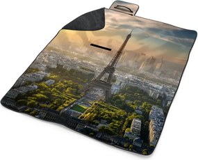 Sablio Plážová deka Paríž Eiffelova veža Skyline: 200x140 cm