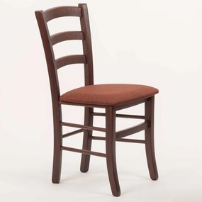 Stima stolička PAYSANE s čalúneným sedákom Vyberte odtieň ->: Tmavo hnedá, Vyberte látku ->: LUX Bronzová 11