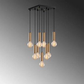 Závesný luster na lanku TEMPO 9xE27/40W/230V zlatý