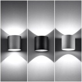 Sollux Lighting Nástenné svietidlo ORBIS 1 sivé