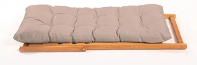 Záhradné lehátko béžové/buk