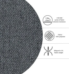 Sivá rozkladacia rohová pohovka (variabilná) Homely Tommy – Miuform