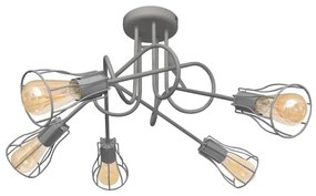 Helam Prisadený luster OXFORD 5xE27/15W/230V šedá W-2016/5K GR
