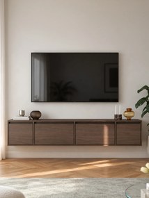 Závesná RTV skrinka so štyrmi dverami Zolia 180 cm - elegantný orech
