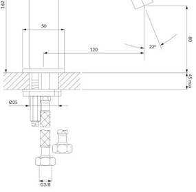 OMNIRES Y1210NGR - Umývadlová batéria Y 16,2 cm kefovaný grafit