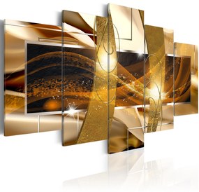 Artgeist Obraz - Golden Lava Veľkosť: 100x50, Verzia: Na talianskom plátne