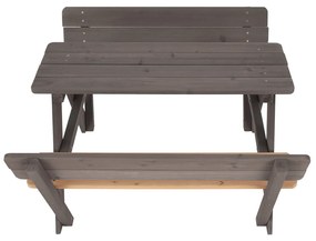 Drevený detský záhradný set Abalo - sivá / prírodná