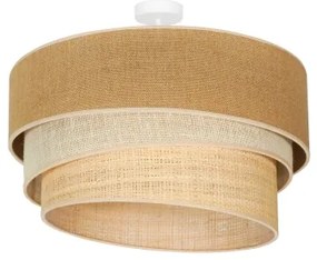 Duolla - Prisadený luster YUTE TRIO 3xE27/15W/230V pr. 60 cm hnedá/šedá/béžová